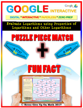 Preview of Puzzle & Fun Fact: Evaluate Logarithms (Google) Distance Learning