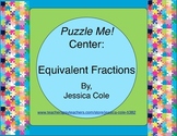 Puzzle Me! Center: Equivalent Fractions (self-checking)