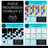 Puzzle Overlay Clipart #1 {Three Related Sets!}