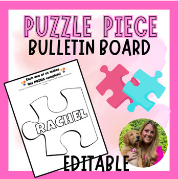 Preview of Puzzle Piece Bulletin Board