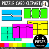 Puzzle Pieces & Puzzle Cards Clipart - NEON BRIGHTS