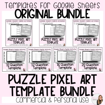 Preview of Puzzle Pixel Art Templates for Commercial and Personal Use BUNDLE