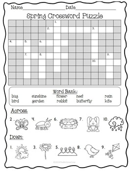 Puzzle Set Crossword & Word Search Pack of 40! NO PREP! Print and Go!