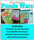 Puzzle Wars (Editable) *Behavior Management* Class Motivation