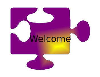 Preview of Puzzle Welcome Sign