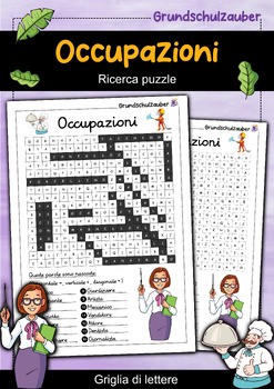 Preview of Puzzle di ricerca delle professioni - griglia di lettere (italiano)