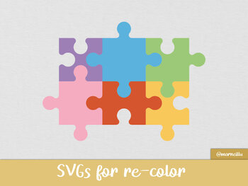 PUZZLE PIECES SVG Puzzle Pieces Clipart Puzzle Pieces Svg 