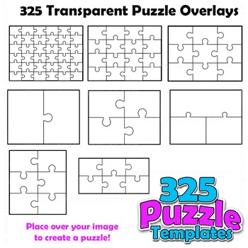 puzzle clip art blank puzzle templates clipart bundle tpt