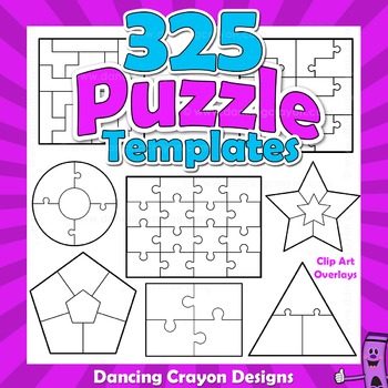 Preview of Puzzle Clip Art - Blank Puzzle Templates Clipart BUNDLE