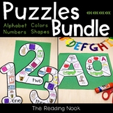 Puzzles Bundle of Alphabet Letters, Numbers, Colors, and Shapes