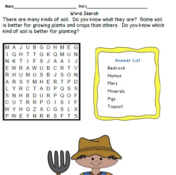 Crossword Puzzles Soil Soil Enrichment and Soil Conservation by
