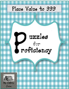 Preview of Puzzles for Proficiency - Place Value to 999 - versatile and easy to use!