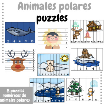 10 cifras de animales árticos, cifras de animales polares para proyecto  escolar de Diorama, juego de juguetes de animales Tundra ártico con oso  polar, ciervo, arcitc zorro lobo : : Juguetes y