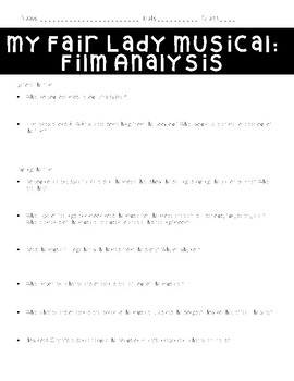 Preview of Pygmalion - My Fair Lady Film Analysis Comparison