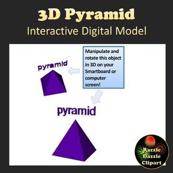 Preview of Pyramid 3D Shape Digital Model for Smartboards or Whiteboards