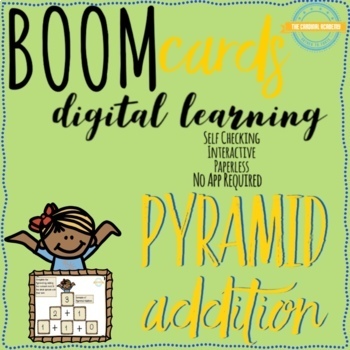 Preview of Pyramid Addition - Boom Cards/ Mental Maths/ Kindergarten/Grade 1, 2, 3,