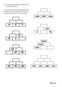 Preview of Pyramid Addition and Subtraction