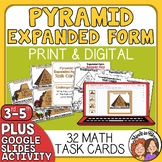Pyramid Expanded Form Place Value Task Cards - Engaging Pr