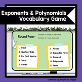 Pyramid Game: Vocabulary Practice for Exponents and Polynomials