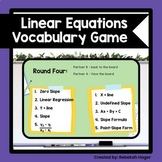 Pyramid Game: Vocabulary Practice for Linear Equations