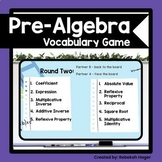 Pyramid Game: Vocabulary Practice for Pre-Algebra