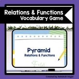 Pyramid Game: Vocabulary Practice for Relations and Functions