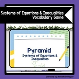 Pyramid Game: Vocabulary Practice for Systems of Equations