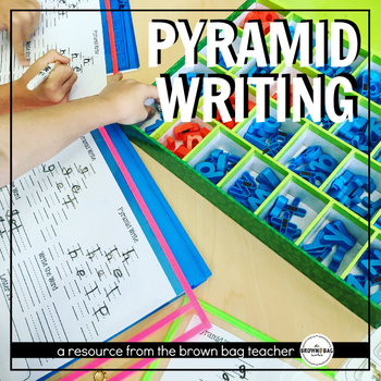 Preview of Pyramid Writing: A Word Work Activity for Reading Centers