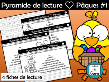 Preview of Pyramide de lecture ❤ Pâques #1 - FRENCH EASTER PYRAMID READING 