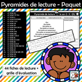 Pyramides de lecture - ENSEMBLE de 44 activités + Évaluati