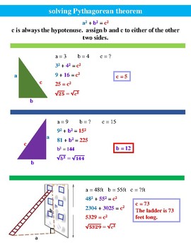 Preview of Pyth Theorem/Distance Formula Anchor Charts