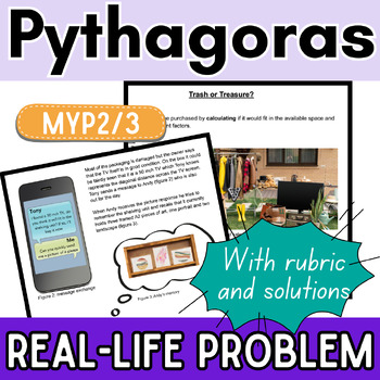 Preview of Pythagoras Real Life Problem (MYP Maths Criterion D assessment)