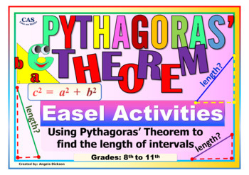 Preview of Pythagoras’ Theorem Activity - Finding the Length of Intervals