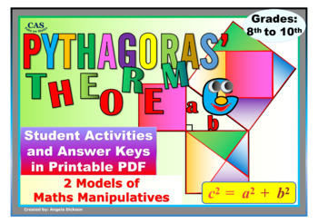 Preview of Pythagoras Theorem Activity - Math Manipulative 2 - Printable