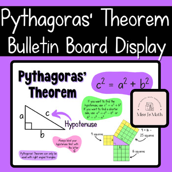 Preview of Pythagoras' Theorem Bulletin Board Wall Display
