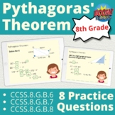 Pythagoras Theorem Distance Learning Math Boom Cards