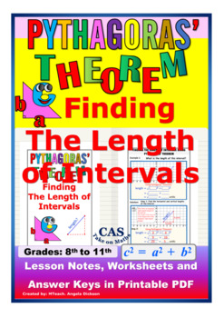 Preview of Pythagoras’ Theorem - Finding the Length of Intervals Flipbook