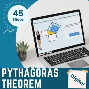 Preview of Pythagoras Theorems Digital Math Activities for High School with Worksheets