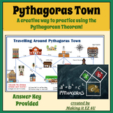Pythagoras Town Map Practicing Pythagorean Theorem