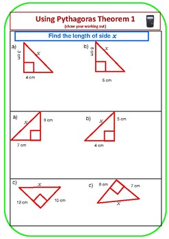 Preview of Pythagoras theorem with applications.