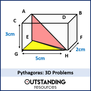 Preview of Pythagorean Problems in 3D Lesson