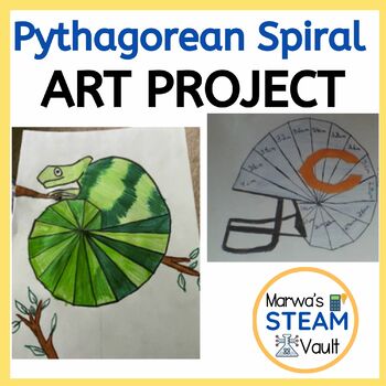 Preview of Pythagorean Spiral Art - Pythagorean Theorem