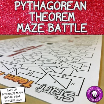 Preview of Pythagorean Theorem Game - Maze Battle