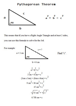 Preview of Pythagorean Theorem