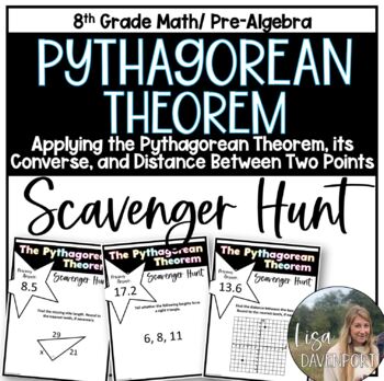 Preview of Pythagorean Theorem - 8th Grade Math Scavenger Hunt Activity