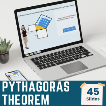 Preview of Pythagorean Theorem No Prep Digital Lesson and Activities with Worksheets