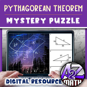 Preview of Pythagorean Theorem Activity Digital Pixel Art Mystery Puzzle