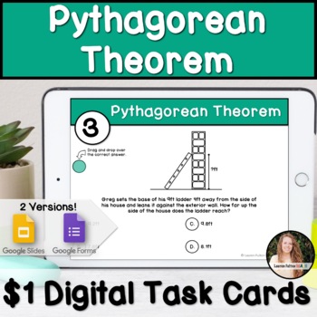 Preview of Pythagorean Theorem Activity Digital Task Cards