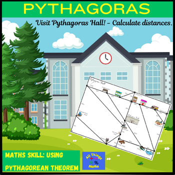 Preview of Pythagorean Theorem Activity - Pythagoras Hall.