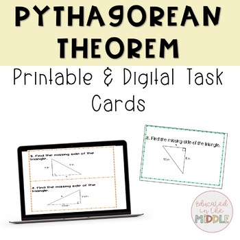 Preview of Pythagorean Theorem Activity task cards for distance learning